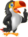 Toucan on Right Side of Page